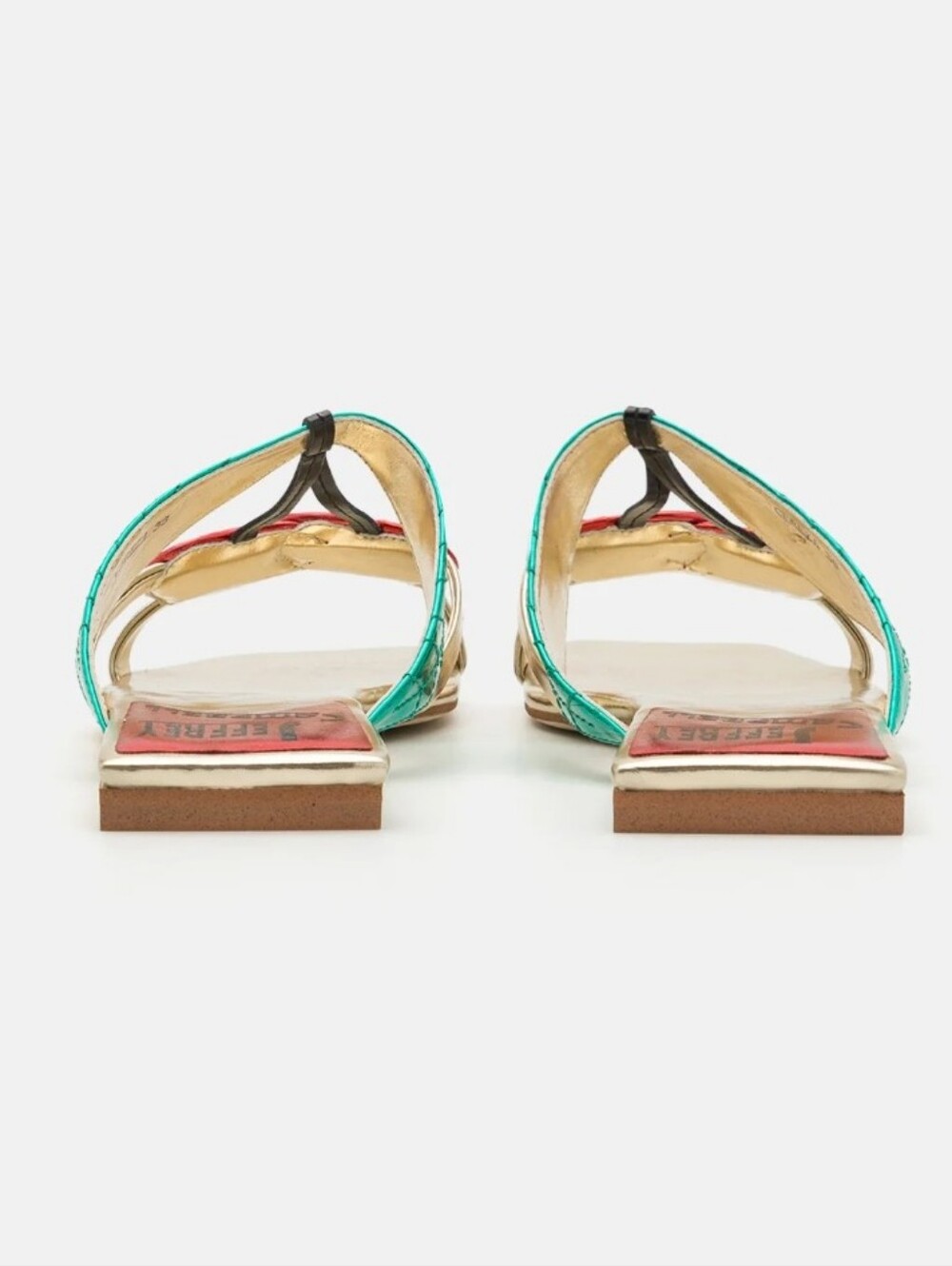 NEW Jeffrey Campbell Red Patent Slide Heels SZ 7 - Picture 2 of 12